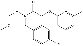 N-(4-chlorobenzyl)-2-(3,5-dimethylphenoxy)-N-(2-methoxyethyl)acetamide Structure
