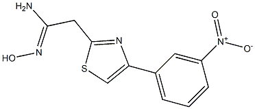 N'-hydroxy-2-[4-(3-nitrophenyl)-1,3-thiazol-2-yl]ethanimidamide Struktur