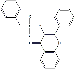 4-oxo-2-phenyl-3,4-dihydro-2H-chromen-3-yl phenylmethanesulfonate 化学構造式