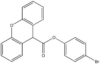 4-bromophenyl 9H-xanthene-9-carboxylate 化学構造式