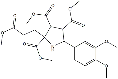 trimethyl 5-(3,4-dimethoxyphenyl)-2-(3-methoxy-3-oxopropyl)-2,3,4-pyrrolidinetricarboxylate