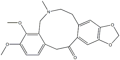 3,4-dimethoxy-6-methyl-5,6,7,8,14,15-hexahydrobenzo[c][1,3]dioxolo[4',5':4,5]benzo[g]azecin-14-one 结构式