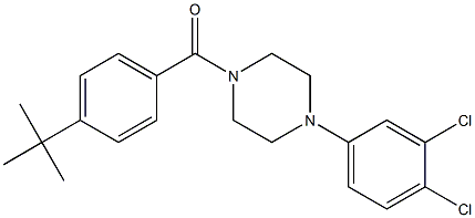 [4-(tert-butyl)phenyl][4-(3,4-dichlorophenyl)piperazino]methanone,,结构式