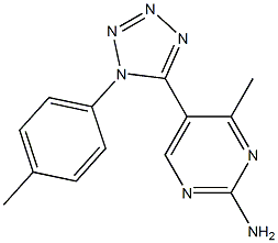 4-methyl-5-[1-(4-methylphenyl)-1H-1,2,3,4-tetraazol-5-yl]pyrimidin-2-amine