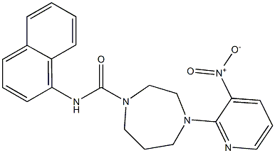 N1-(1-naphthyl)-4-(3-nitro-2-pyridyl)-1,4-diazepane-1-carboxamide|