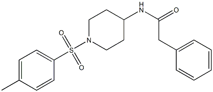 N-{1-[(4-methylphenyl)sulfonyl]piperidin-4-yl}-2-phenylacetamide Struktur