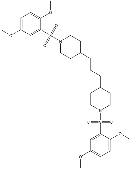 1-[(2,5-dimethoxyphenyl)sulfonyl]-4-(3-{1-[(2,5-dimethoxyphenyl)sulfonyl]piperidin-4-yl}propyl)piperidine