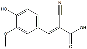 (E)-2-cyano-3-(4-hydroxy-3-methoxyphenyl)-2-propenoic acid Struktur