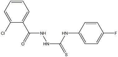N1-(4-fluorophenyl)-2-(2-chlorobenzoyl)hydrazine-1-carbothioamide Struktur
