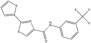 2-(2-thienyl)-N-[3-(trifluoromethyl)phenyl]-1,3-thiazole-4-carboxamide Structure