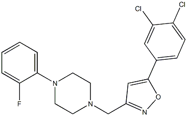 1-{[5-(3,4-dichlorophenyl)-3-isoxazolyl]methyl}-4-(2-fluorophenyl)piperazine Structure