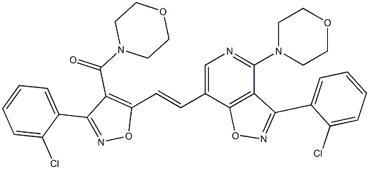  (3-(2-chlorophenyl)-5-{2-[3-(2-chlorophenyl)-4-morpholinoisoxazolo[4,5-c]pyridin-7-yl]vinyl}-4-isoxazolyl)(morpholino)methanone