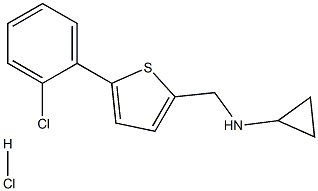 N-{[5-(2-chlorophenyl)thien-2-yl]methyl}-N-cyclopropylamine hydrochloride Structure