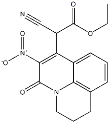 ethyl 2-cyano-2-(6-nitro-5-oxo-2,3-dihydro-1H,5H-pyrido[3,2,1-ij]quinolin-7-yl)acetate Structure