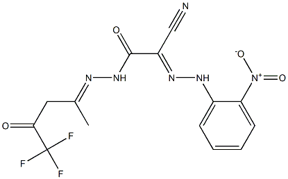 2-cyano-2-[(E)-2-(2-nitrophenyl)hydrazono]-N'-[(E)-4,4,4-trifluoro-1-methyl-3-oxobutylidene]acetohydrazide