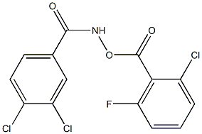 3,4-dichloro-N-[(2-chloro-6-fluorobenzoyl)oxy]benzamide 化学構造式