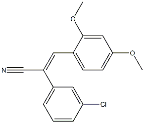 2-(3-chlorophenyl)-3-(2,4-dimethoxyphenyl)acrylonitrile,,结构式