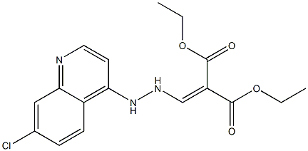 diethyl 2-{[2-(7-chloro-4-quinolyl)hydrazino]methylidene}malonate 结构式