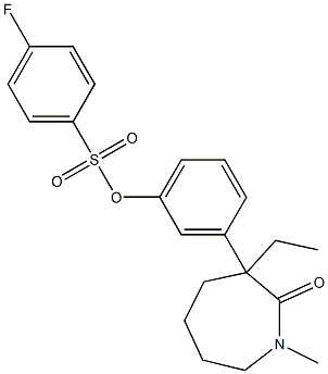 3-(3-ethyl-1-methyl-2-oxoazepan-3-yl)phenyl 4-fluorobenzene-1-sulfonate Structure