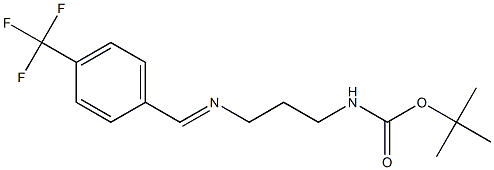 tert-butyl N-(3-{[4-(trifluoromethyl)benzylidene]amino}propyl)carbamate,,结构式