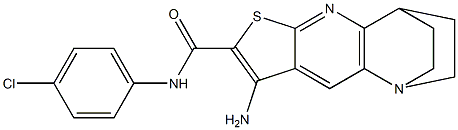 5-amino-N-(4-chlorophenyl)-7-thia-1,9-diazatetracyclo[9.2.2.0~2,10~.0~4,8~]pentadeca-2(10),3,5,8-tetraene-6-carboxamide