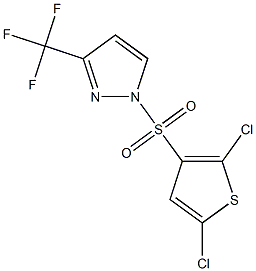 1-[(2,5-dichloro-3-thienyl)sulfonyl]-3-(trifluoromethyl)-1H-pyrazole Struktur