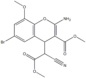 methyl 2-amino-6-bromo-4-(1-cyano-2-methoxy-2-oxoethyl)-8-methoxy-4H-chromene-3-carboxylate