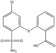2-{[2-(aminosulfonyl)-5-chlorophenyl]thio}benzoic acid 结构式