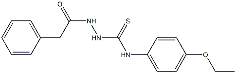 N-(4-ethoxyphenyl)-2-(2-phenylacetyl)-1-hydrazinecarbothioamide 化学構造式