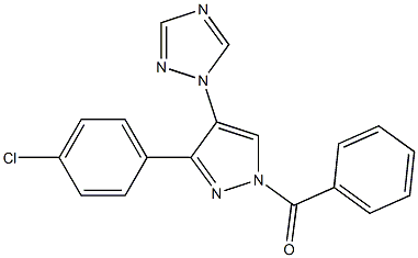 [3-(4-chlorophenyl)-4-(1H-1,2,4-triazol-1-yl)-1H-pyrazol-1-yl](phenyl)methanone Structure