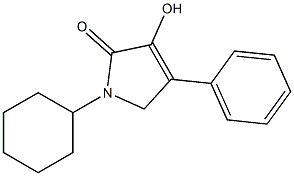 1-cyclohexyl-3-hydroxy-4-phenyl-2,5-dihydro-1H-pyrrol-2-one 结构式