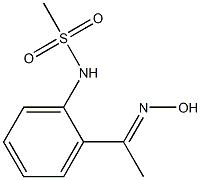 N-{2-[(1E)-N-hydroxyethanimidoyl]phenyl}methanesulfonamide 化学構造式