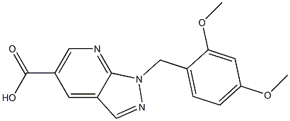 1-(2,4-dimethoxybenzyl)-1H-pyrazolo[3,4-b]pyridine-5-carboxylic acid Structure