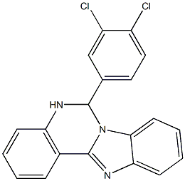 6-(3,4-dichlorophenyl)-5,6-dihydrobenzo[4,5]imidazo[1,2-c]quinazoline Struktur