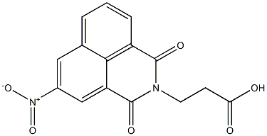 3-(5-nitro-1,3-dioxo-2,3-dihydro-1H-benzo[de]isoquinolin-2-yl)propanoic acid,,结构式
