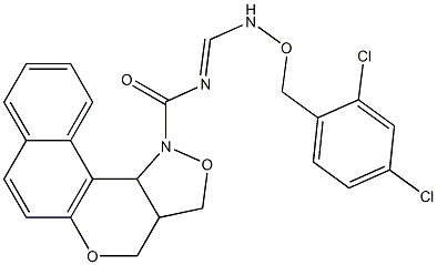 N-({[(2,4-dichlorobenzyl)oxy]amino}methylene)-3a,11c-dihydro-3H-benzo[5,6]chromeno[4,3-c]isoxazole-1(4H)-carboxamide Structure