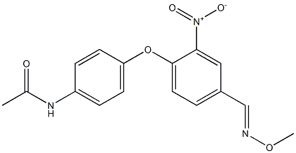 N-(4-{4-[(methoxyimino)methyl]-2-nitrophenoxy}phenyl)acetamide Struktur