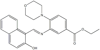 ethyl 3-{[(2-hydroxy-1-naphthyl)methylidene]amino}-4-morpholinobenzoate