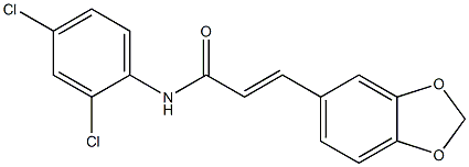 N1-(2,4-dichlorophenyl)-3-(1,3-benzodioxol-5-yl)acrylamide Struktur