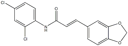 N1-(2,4-dichlorophenyl)-3-(1,3-benzodioxol-5-yl)acrylamide Structure