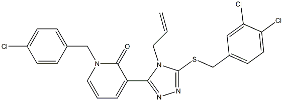 3-{4-allyl-5-[(3,4-dichlorobenzyl)sulfanyl]-4H-1,2,4-triazol-3-yl}-1-(4-chlorobenzyl)-2(1H)-pyridinone|