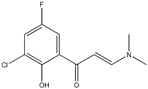 1-(3-chloro-5-fluoro-2-hydroxyphenyl)-3-(dimethylamino)prop-2-en-1-one Struktur
