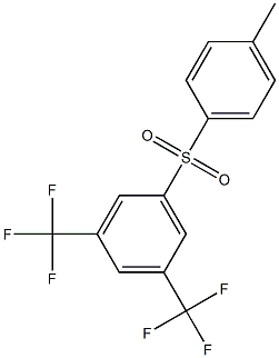 1-[(4-methylphenyl)sulfonyl]-3,5-di(trifluoromethyl)benzene,,结构式