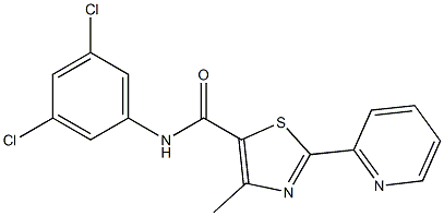 N-(3,5-dichlorophenyl)-4-methyl-2-(2-pyridinyl)-1,3-thiazole-5-carboxamide Structure