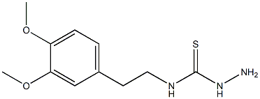 N-[2-(3,4-dimethoxyphenyl)ethyl]hydrazinecarbothioamide 化学構造式