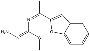 methyl N-(1-benzo[b]furan-2-ylethylidene)aminomethanehydrazonothioate Structure