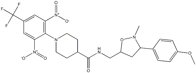 1-[2,6-dinitro-4-(trifluoromethyl)phenyl]-N-{[3-(4-methoxyphenyl)-2-methyltetrahydro-5-isoxazolyl]methyl}-4-piperidinecarboxamide