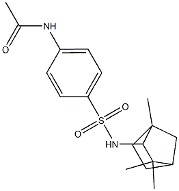 N1-(4-{[(1,3,3-trimethylbicyclo[2.2.1]hept-2-yl)amino]sulfonyl}phenyl)acetamide Structure