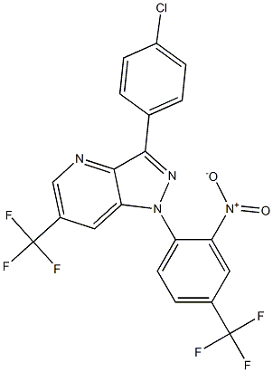 3-(4-chlorophenyl)-1-[2-nitro-4-(trifluoromethyl)phenyl]-6-(trifluoromethyl)-1H-pyrazolo[4,3-b]pyridine|
