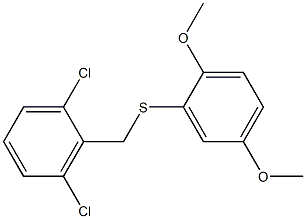 1,3-dichloro-2-{[(2,5-dimethoxyphenyl)thio]methyl}benzene Struktur